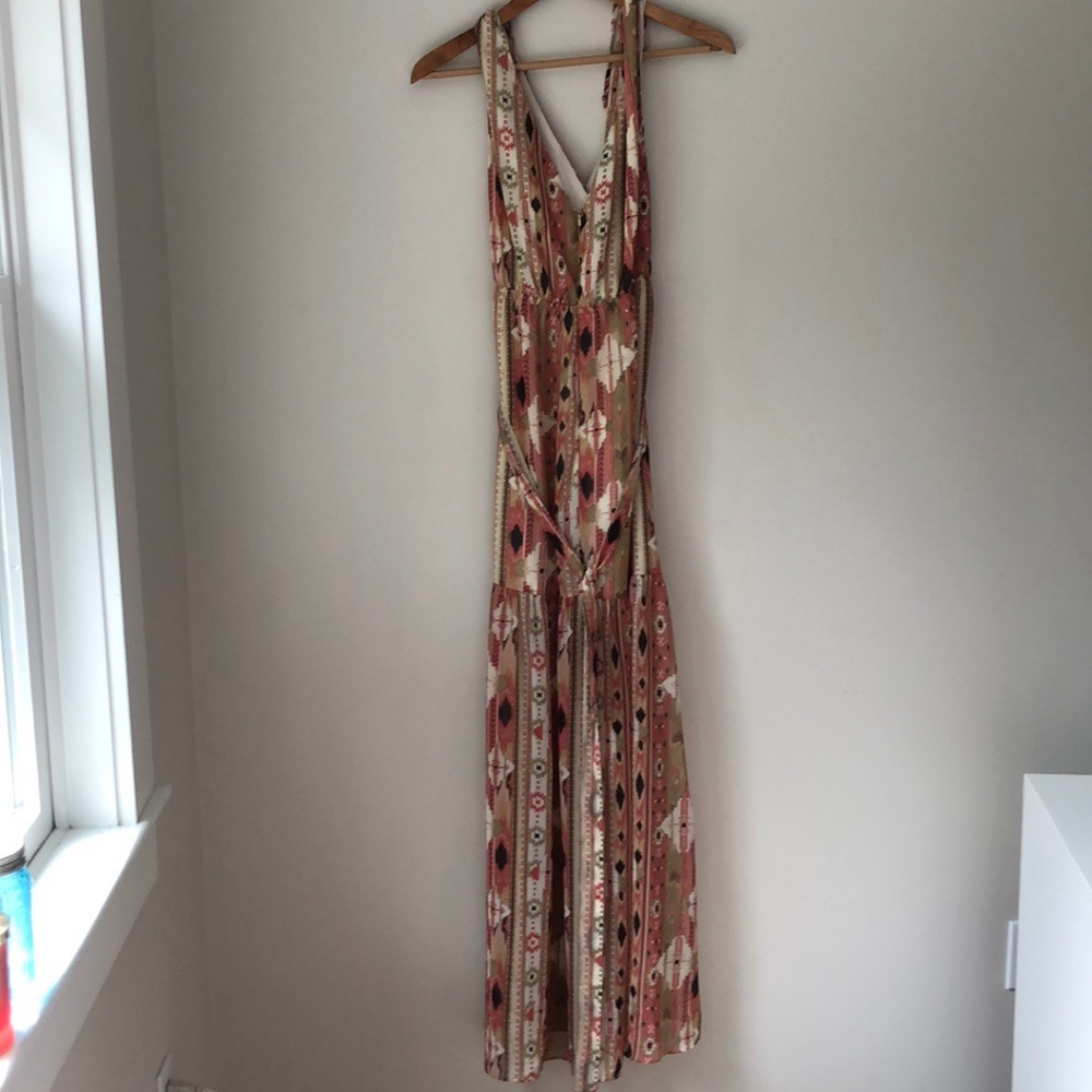 Lulu's Tribal Print Maxi Dress Size Large - Picture 2 of 8